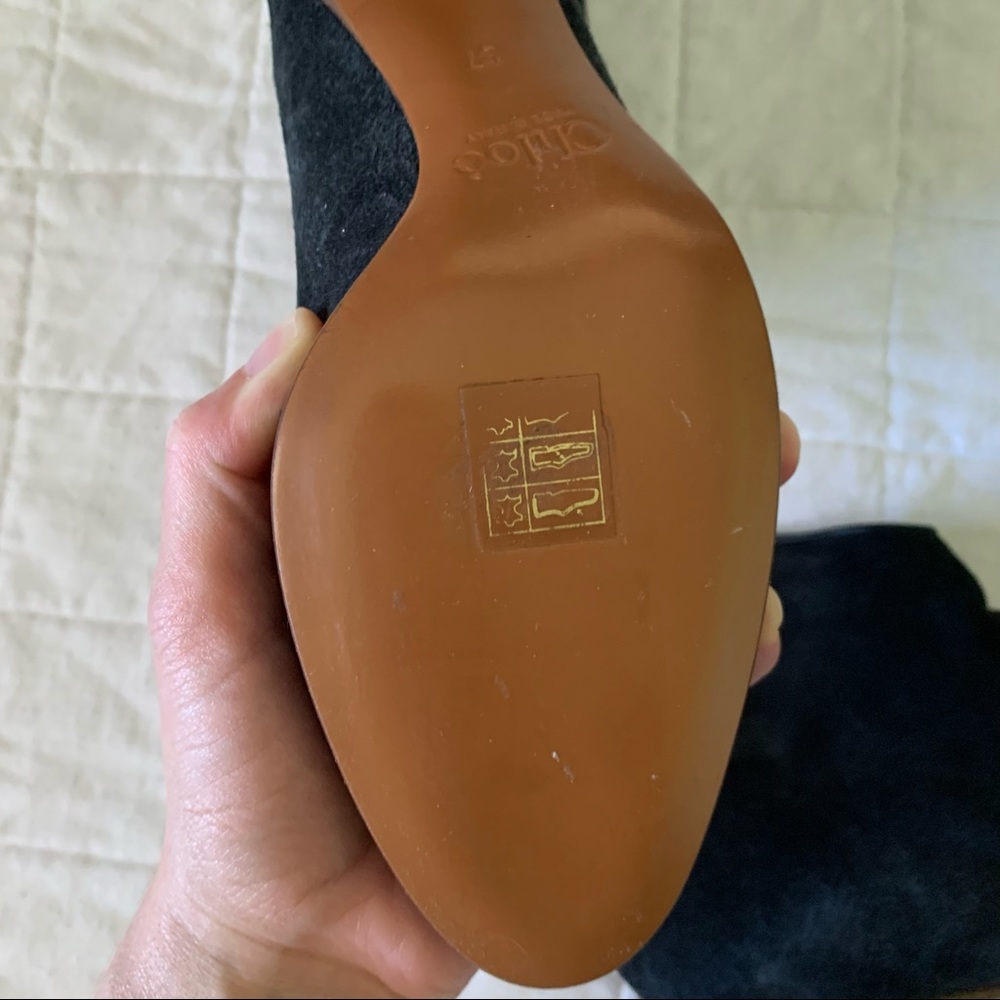 CHLOÉ NWOT Fold-Over Bicolor Ankle Boot - Picture 6 of 15